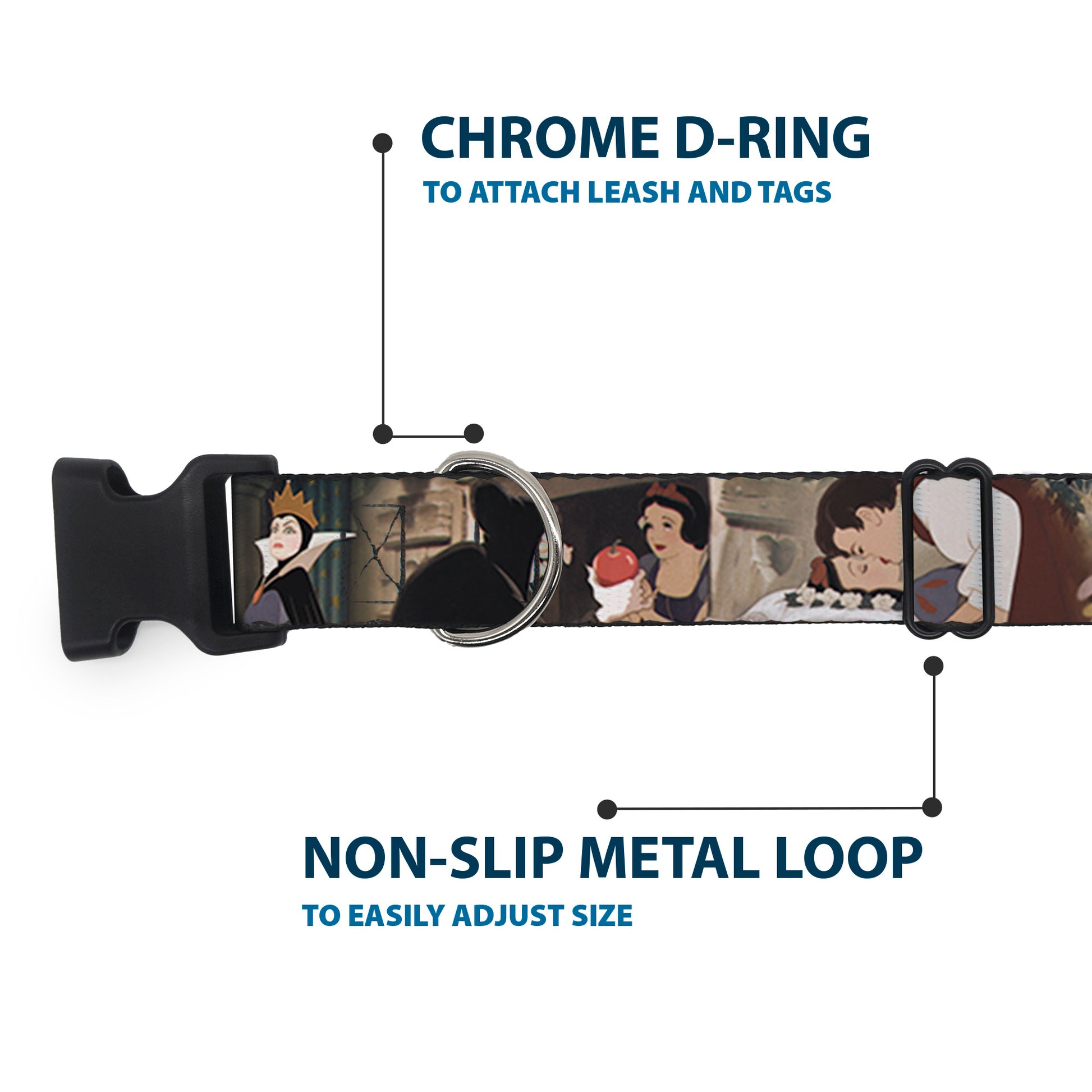 Plastic Clip Collar - Snow White Scenes Plastic Clip Collars Disney