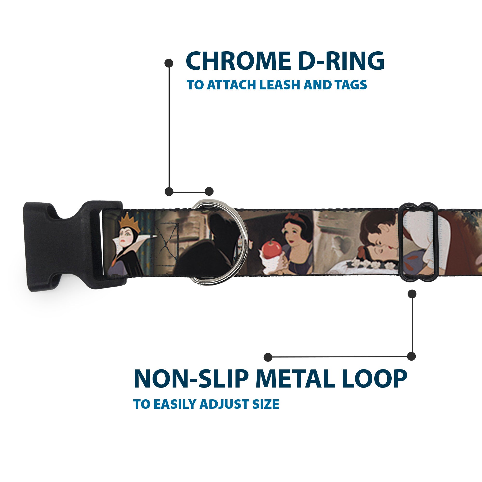 Plastic Clip Collar - Snow White Scenes Plastic Clip Collars Disney