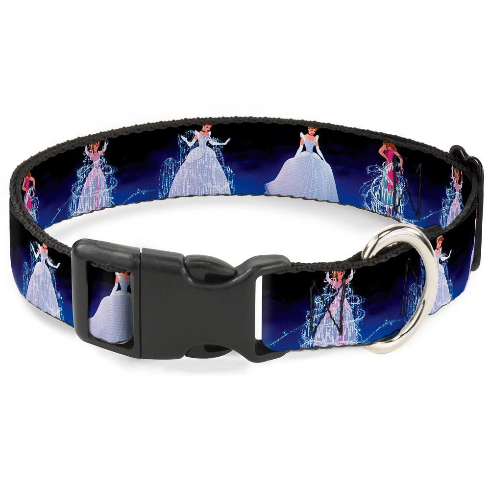 Plastic Clip Collar - Cinderella Transformation Blue Fade Plastic Clip Collars Disney
