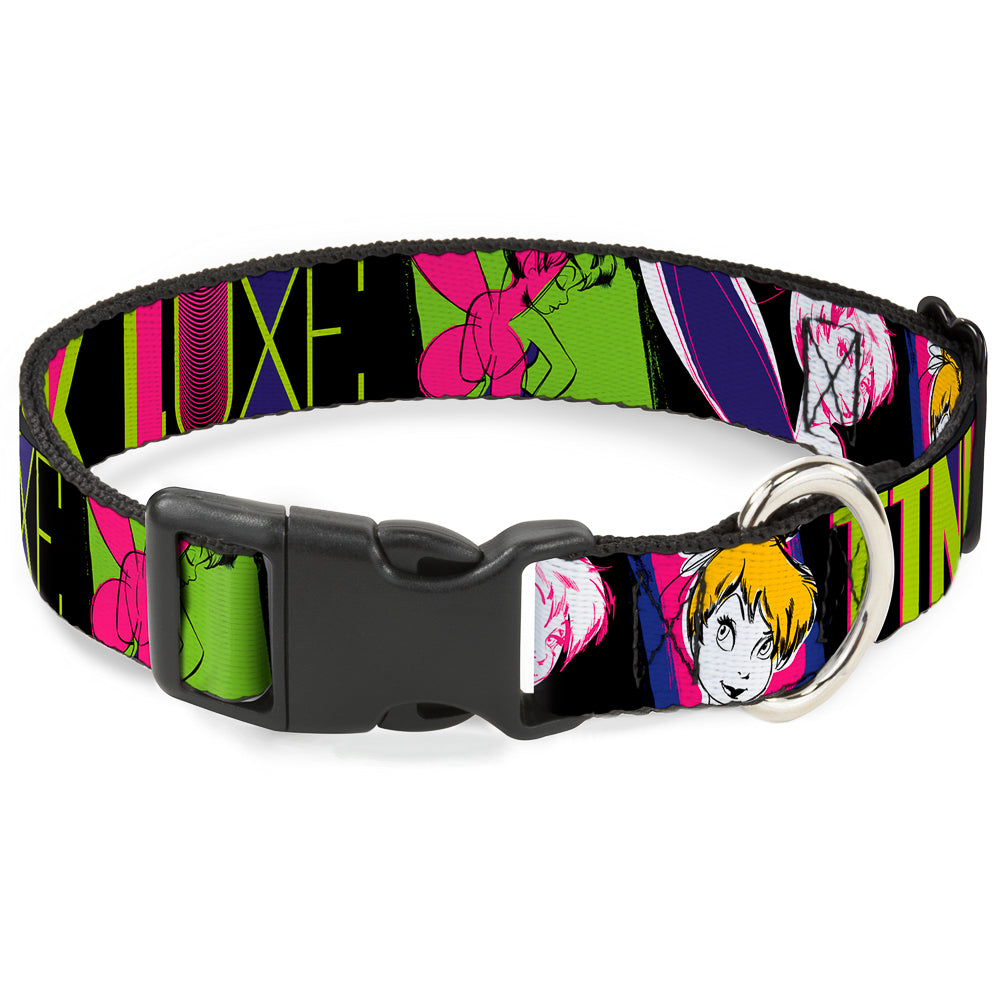 Plastic Clip Collar - TINK LUXE Sketch Black/Multi Neon Plastic Clip Collars Disney