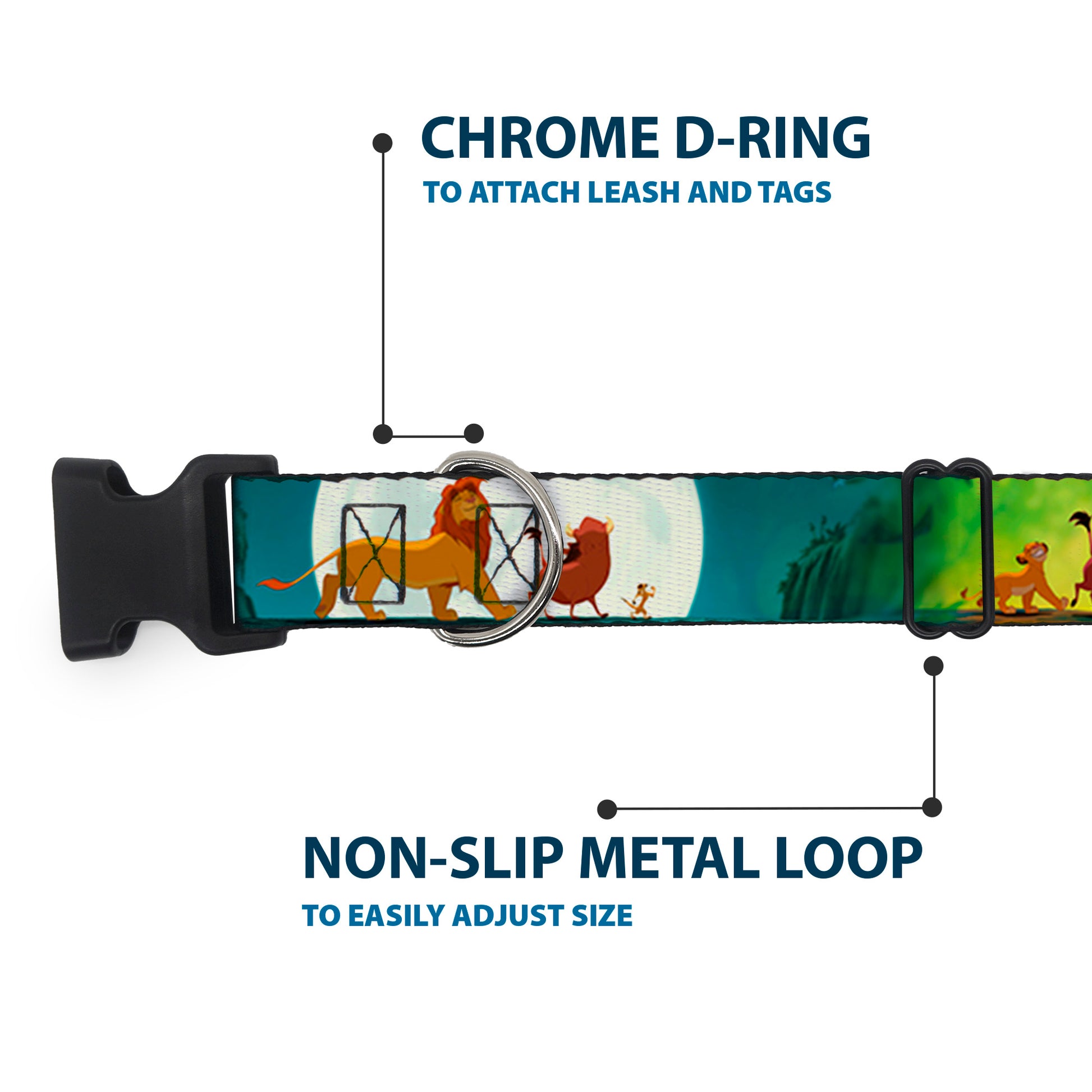 Plastic Clip Collar - Lion King Simba, Pumba & Timon Growing Up Plastic Clip Collars Disney