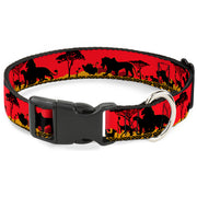 Plastic Clip Collar - Mufasa & Simba JUST CAN'T WAIT TO BE KING/Family Silhouette Plastic Clip Collars Disney