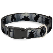 Plastic Clip Collar - Oogie Boogie Silhouette Poses Gray/Black Plastic Clip Collars Disney