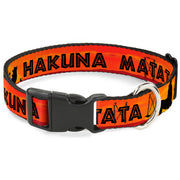Plastic Clip Collar - Lion King HAKUNA MATATA Sunset Oranges/Black Plastic Clip Collars Disney
