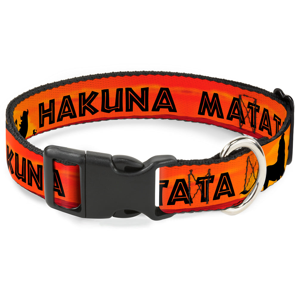 Plastic Clip Collar - Lion King HAKUNA MATATA Sunset Oranges/Black Plastic Clip Collars Disney