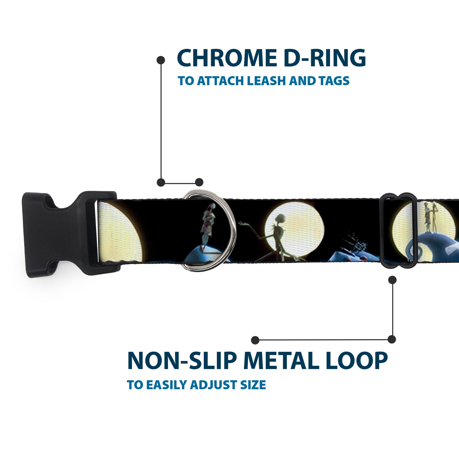 Plastic Clip Collar - NBC Jack & Sally Moon Scenes Plastic Clip Collars Disney