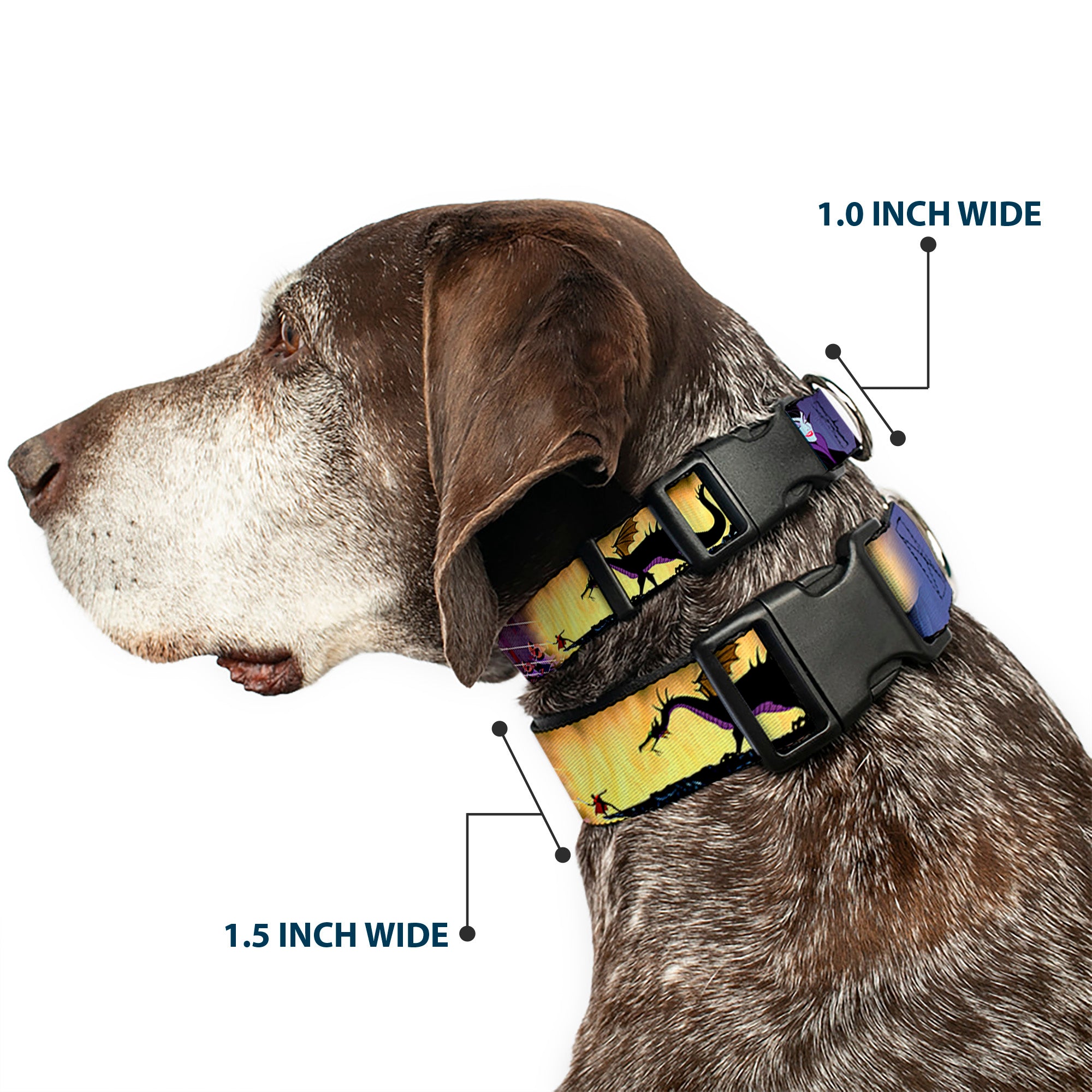 Plastic Clip Collar - Maleficent Poses Plastic Clip Collars Disney