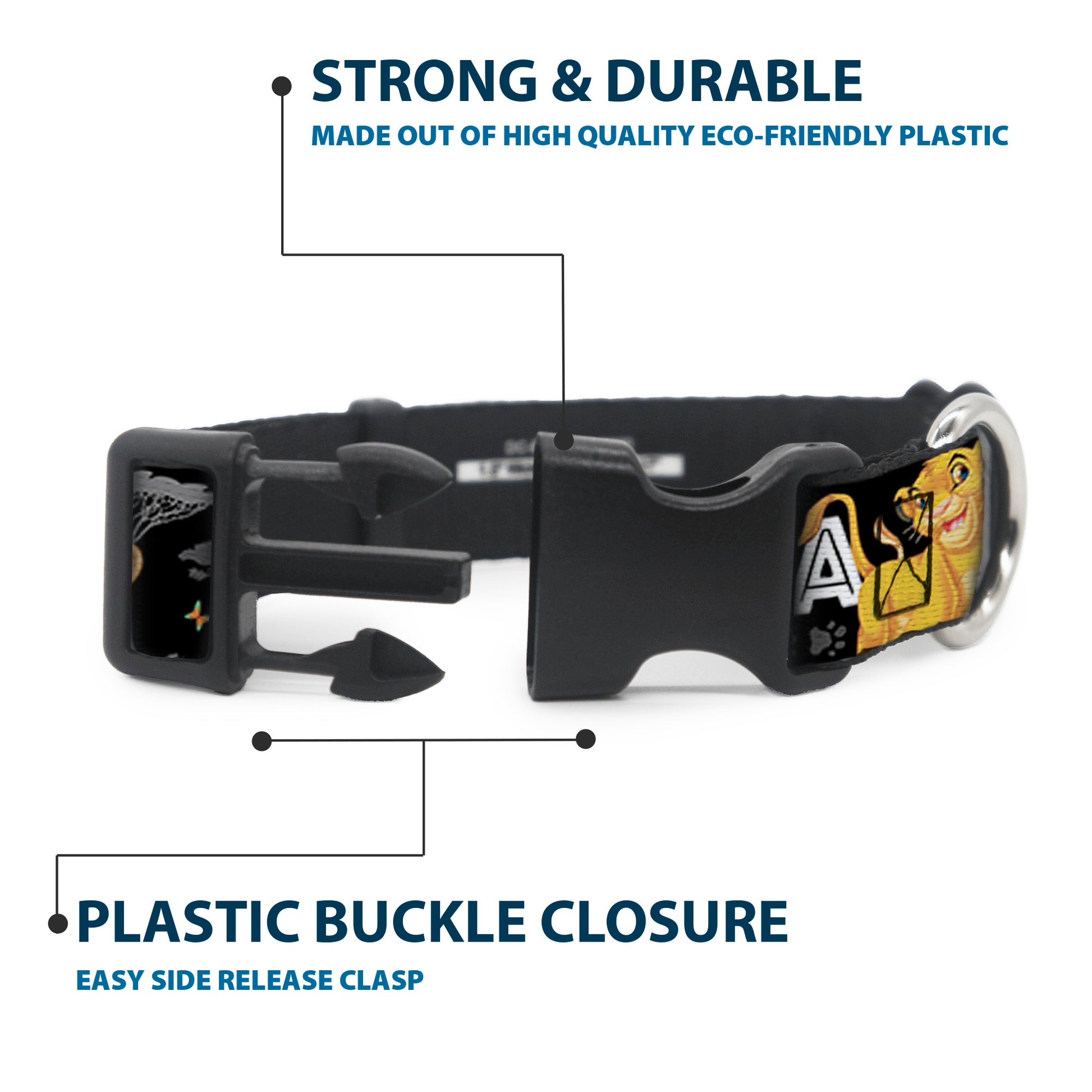 Plastic Clip Collar - Lion King Simba & Nala HAKUNA MATATA Plastic Clip Collars Disney