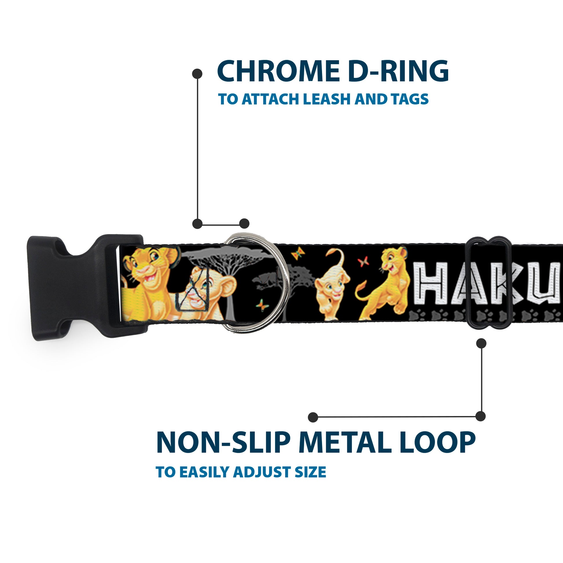 Plastic Clip Collar - Lion King Simba & Nala HAKUNA MATATA Plastic Clip Collars Disney