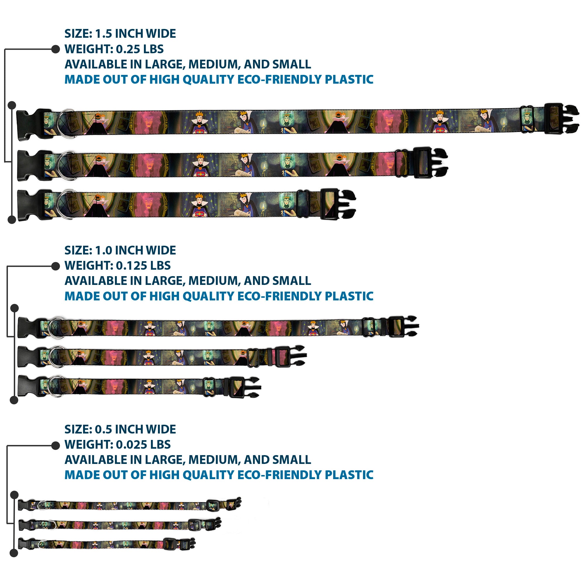 Plastic Clip Collar - Snow White Evil Queen Poses Plastic Clip Collars Disney