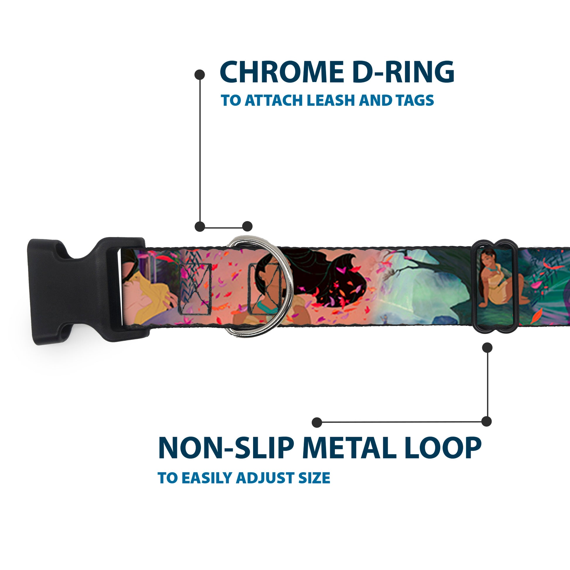 Plastic Clip Collar - Pocahontas & John Smith Scenes Plastic Clip Collars Disney