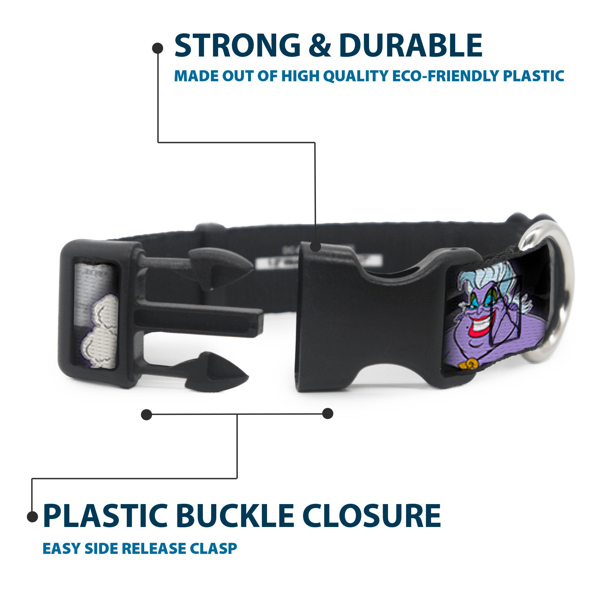 Plastic Clip Collar - Villains Hexing Princess' Scenes Color/Black/White Plastic Clip Collars Disney