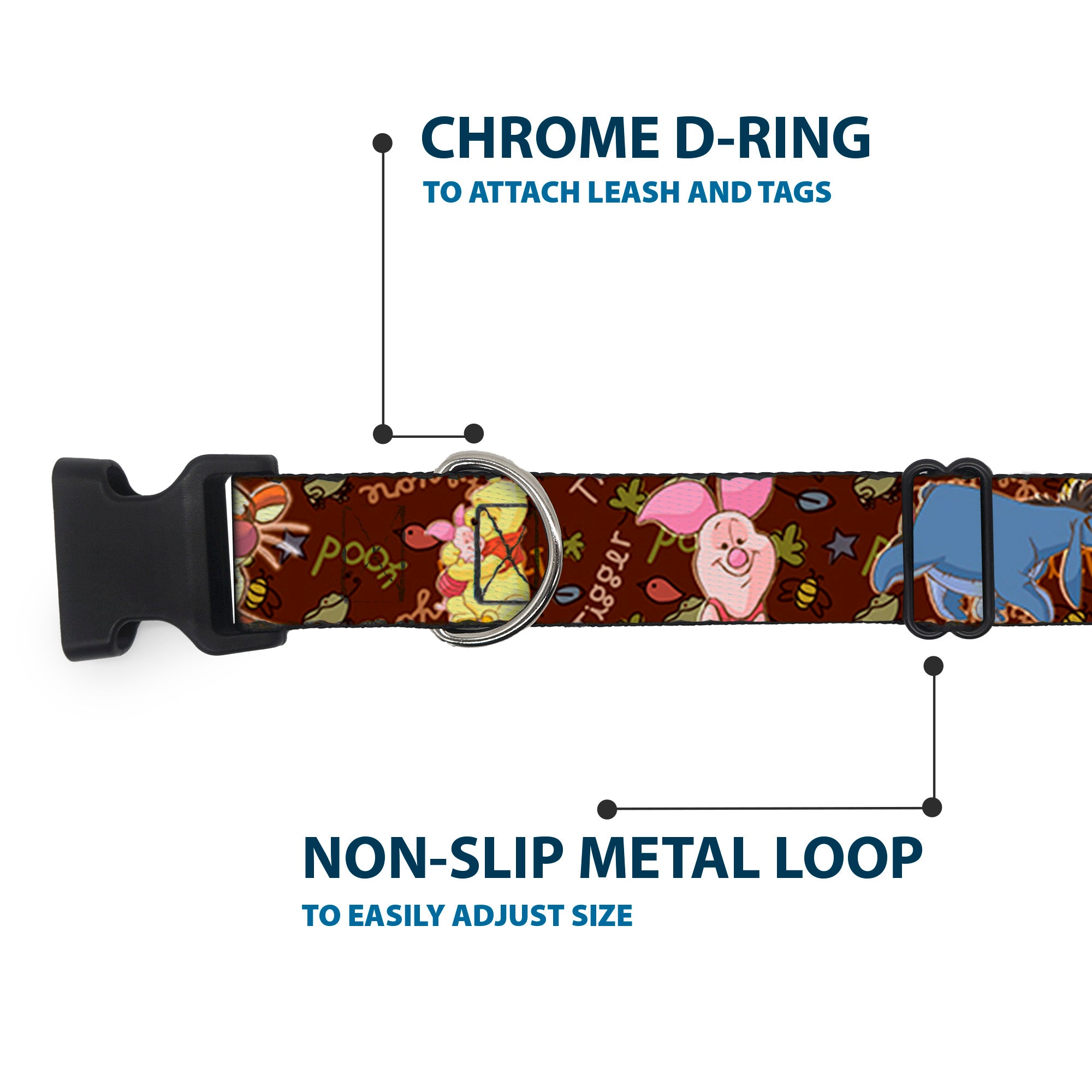 Plastic Clip Collar - Winnie the Pooh Character Poses Plastic Clip Collars Disney