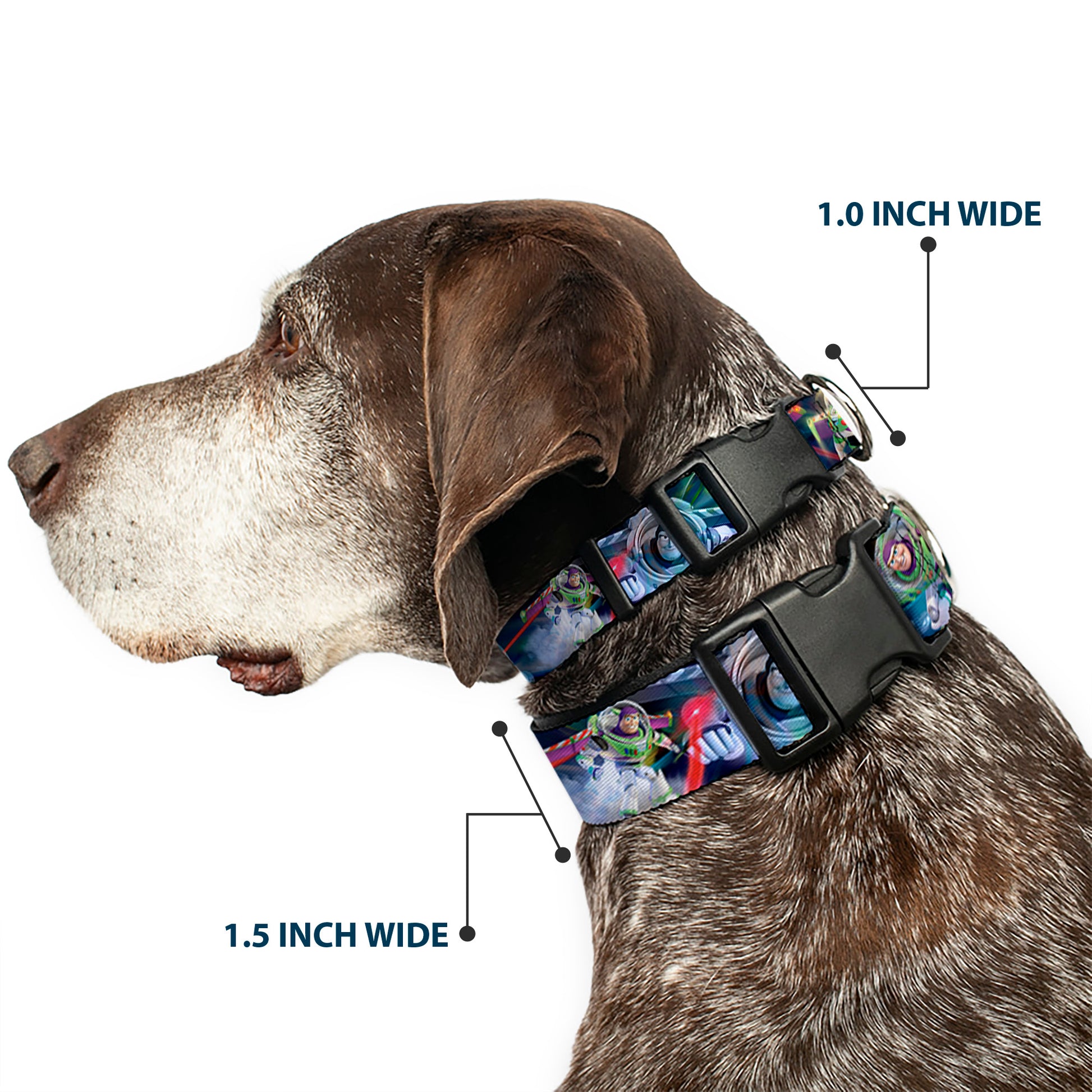 Plastic Clip Collar - Buzz Lightyear Action Poses Stacked Plastic Clip Collars Disney