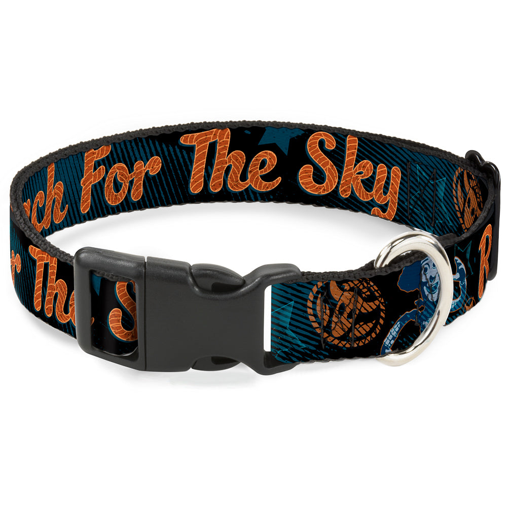 Plastic Clip Collar - Woody REACH FOR THE SKY Denim Blue Print Plastic Clip Collars Disney