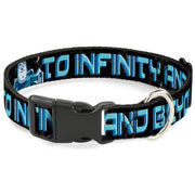 Plastic Clip Collar - Buzz Poses/Stars TO INFINITY AND BEYOND Black/Blues Plastic Clip Collars Disney