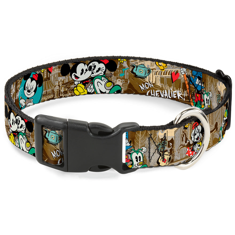 Plastic Clip Collar - Mickey & Minnie Croissant de Triomphe Scenes Plastic Clip Collars Disney