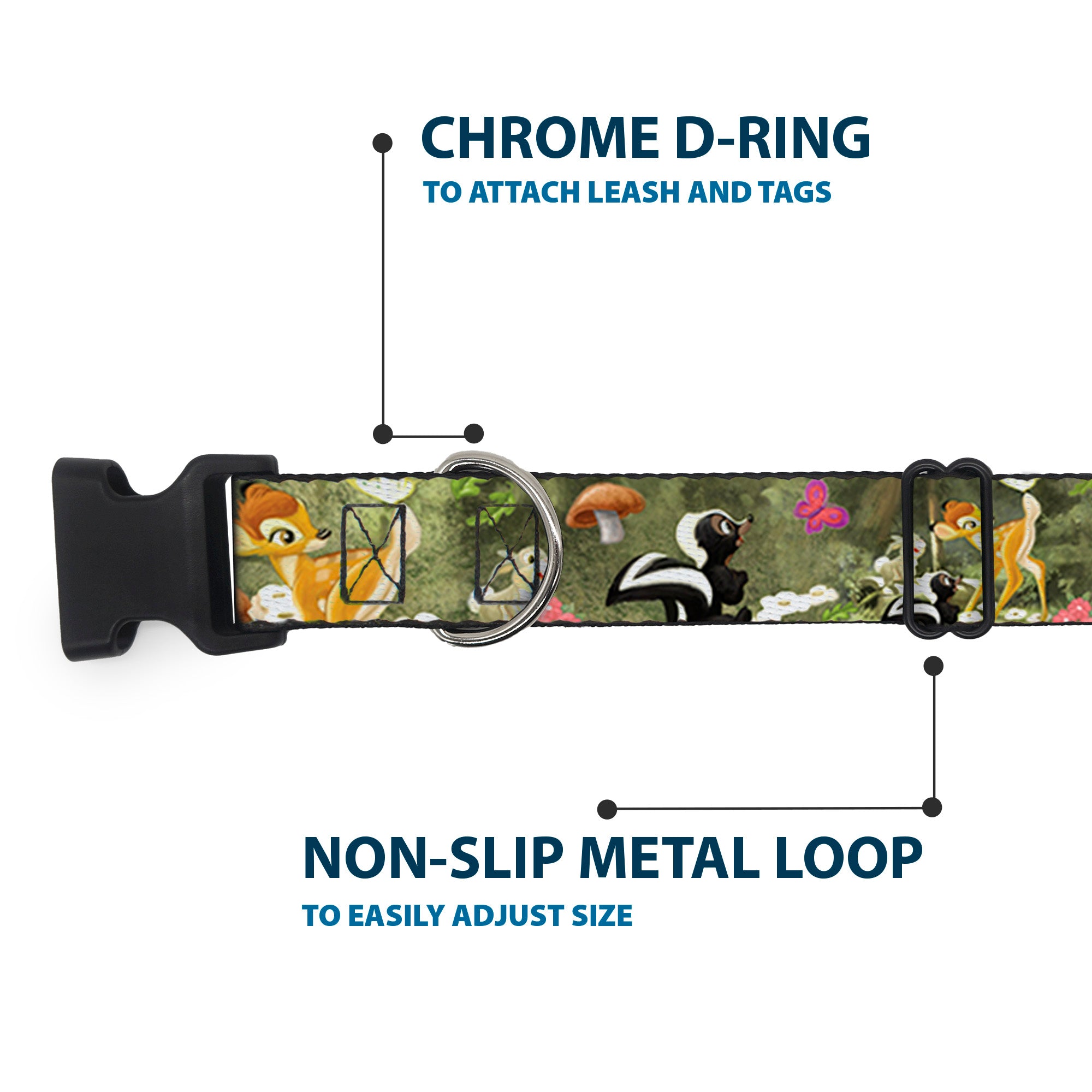 Plastic Clip Collar - Bambi & Friends Scene Plastic Clip Collars Disney