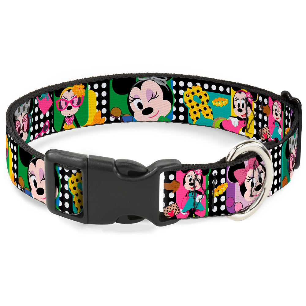 Plastic Clip Collar - Mini Minnie Fashion Poses/Polka Dot Black/White/Multi Color Plastic Clip Collars Disney