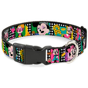 Plastic Clip Collar - Mini Minnie Fashion Poses/Polka Dot Black/White/Multi Color Plastic Clip Collars Disney