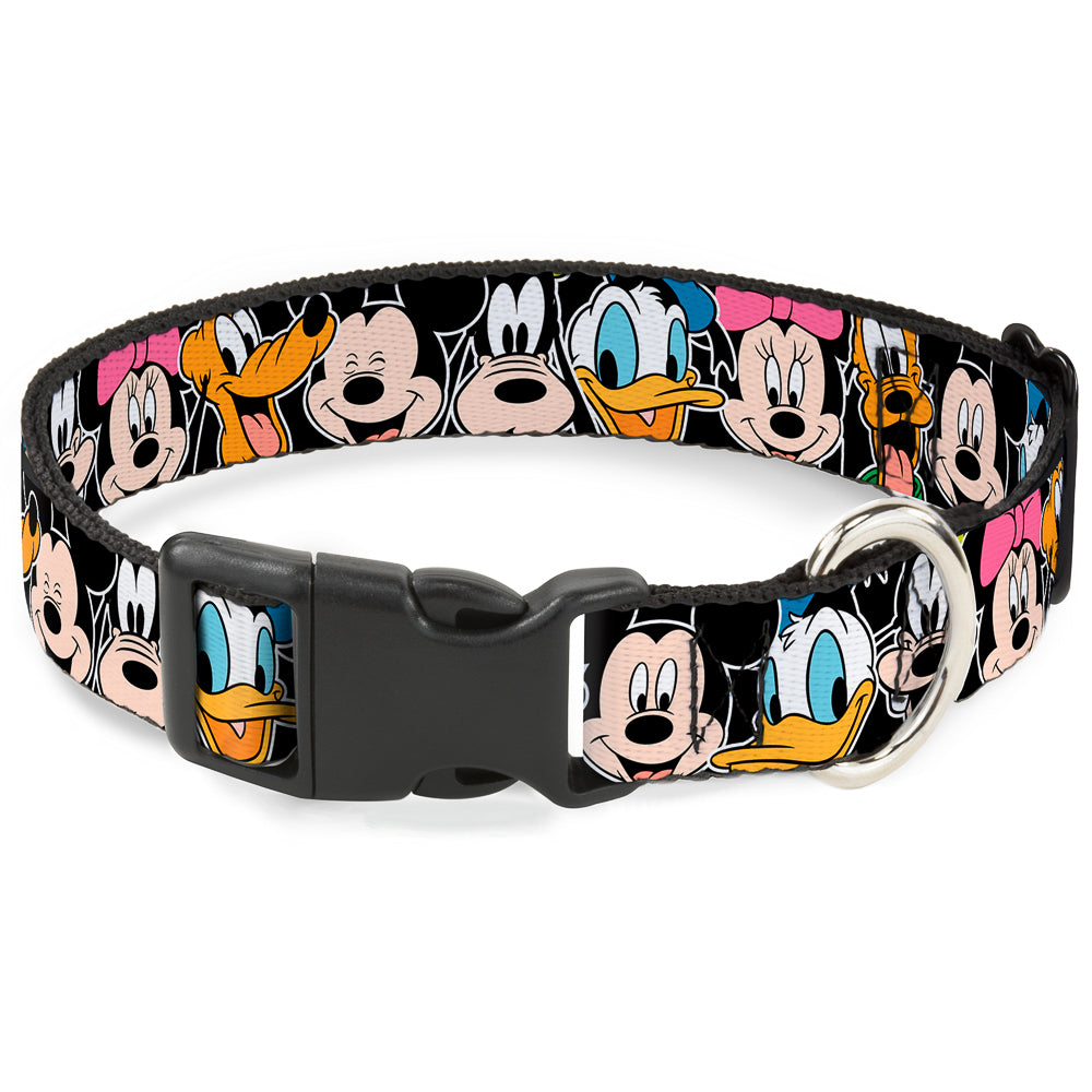 Plastic Clip Collar - Classic Disney Character Faces Black Plastic Clip Collars Disney