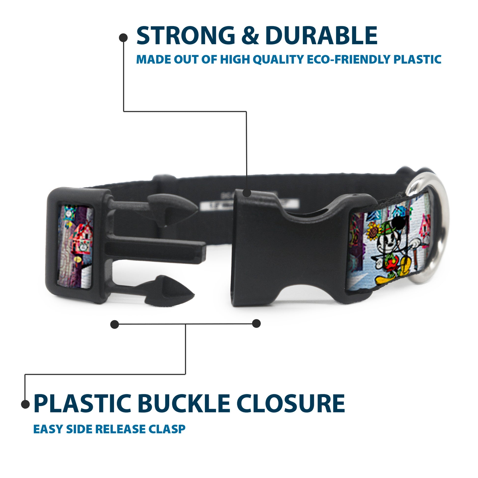 Plastic Clip Collar - Mickey & Minnie Yodelberg Scenes Plastic Clip Collars Disney