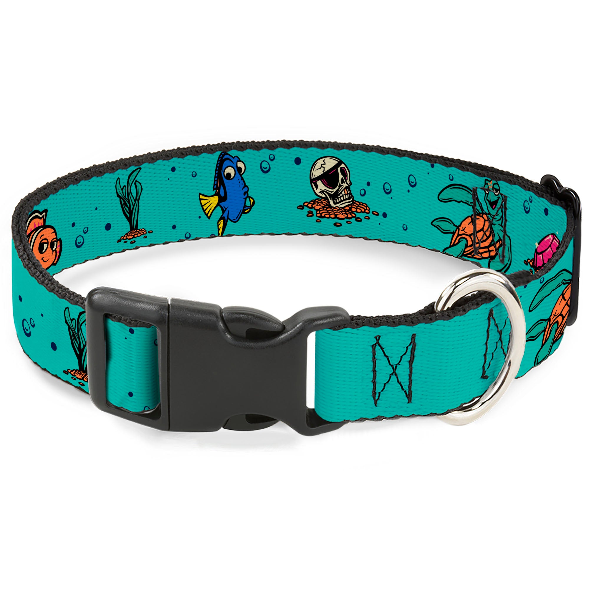 Plastic Clip Collar - Finding Nemo Fish and Under Sea Treasures Aqua Blue Plastic Clip Collars Disney