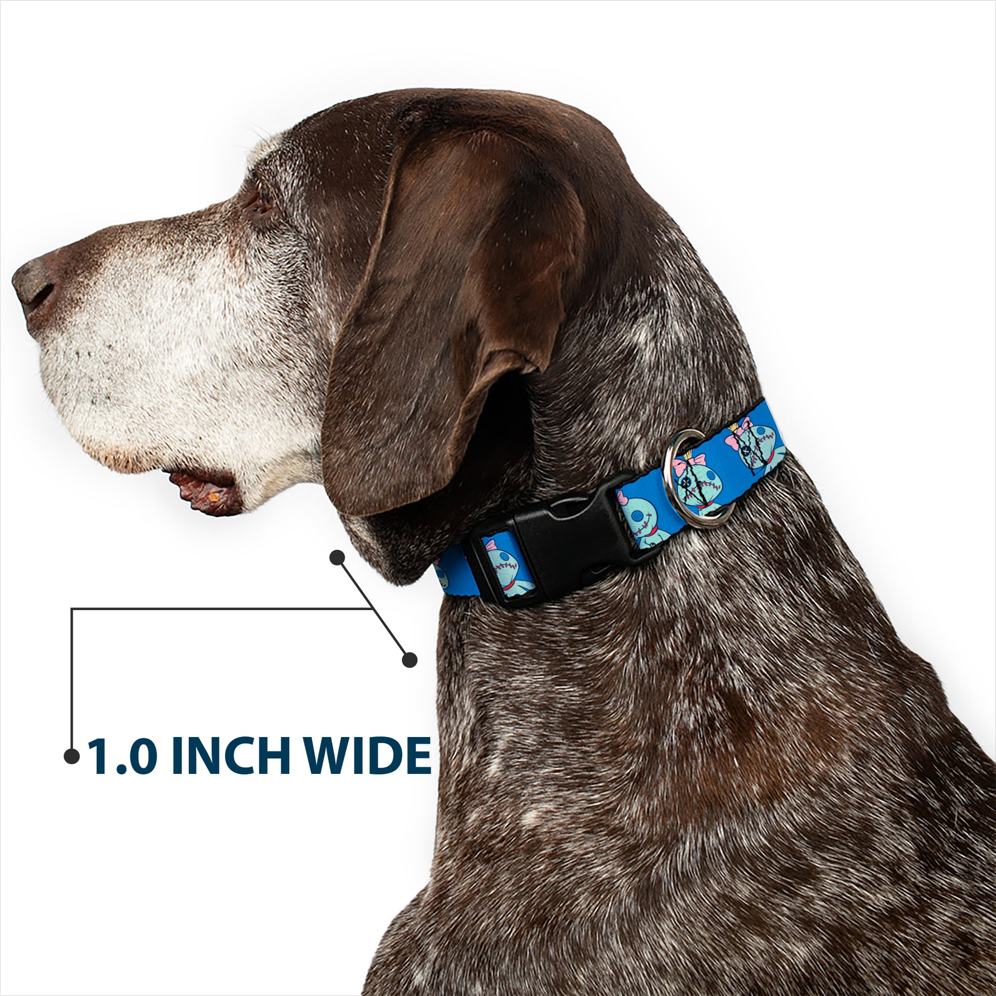 Plastic Clip Collar - Lilo and Stitch Scrump Poses Blue Plastic Clip Collars Disney