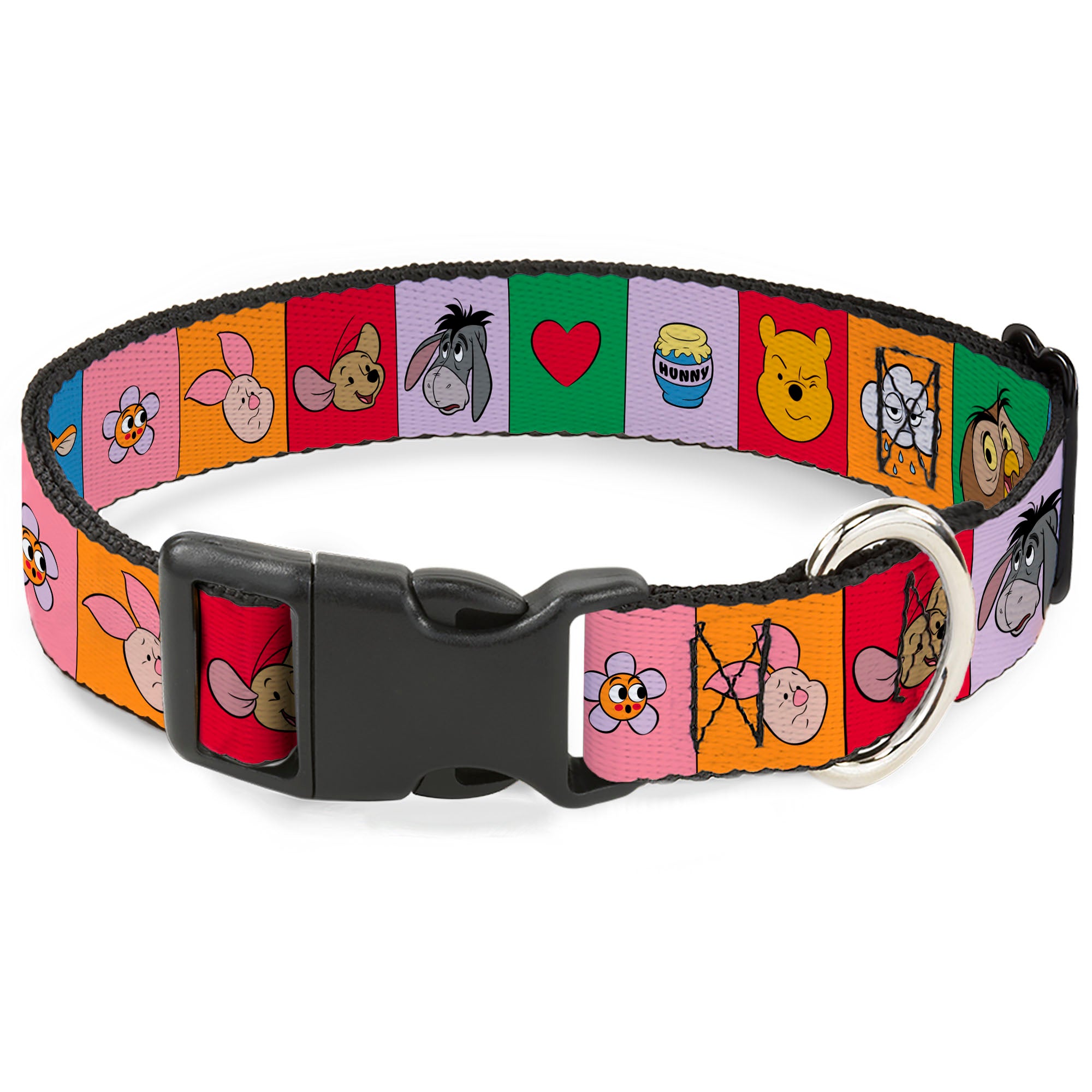 Plastic Clip Collar - Winnie the Pooh and Friends and Icons Blocks Multi Color