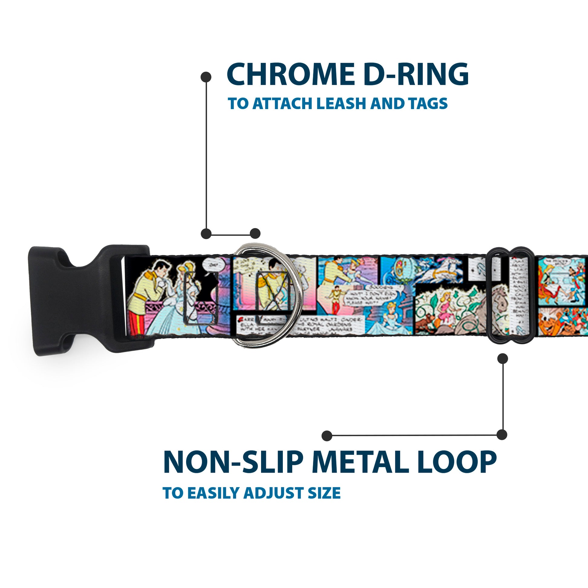 Plastic Clip Collar - Cinderella Movie Panels & Quotes Plastic Clip Collars Disney