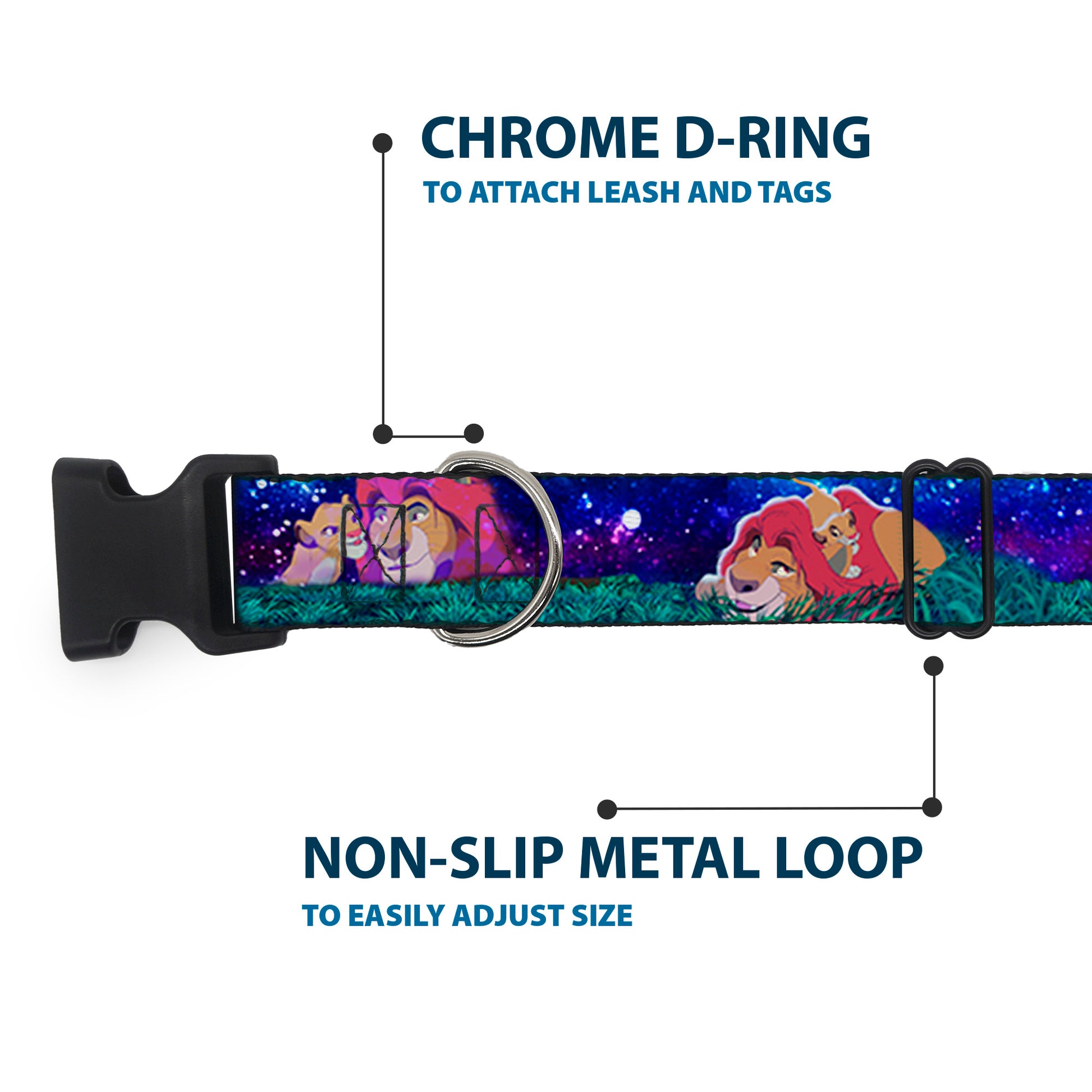 Plastic Clip Collar - Mufasa & Simba Night Poses Plastic Clip Collars Disney