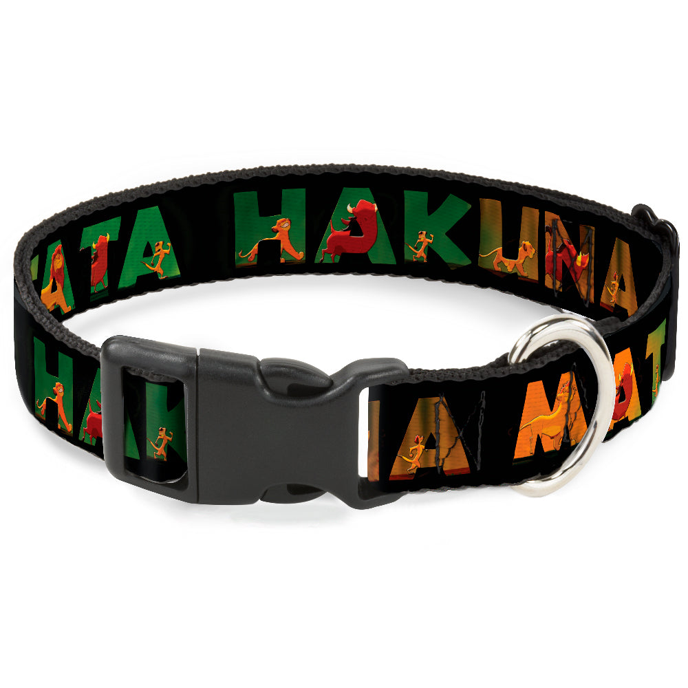 Plastic Clip Collar - HAKUNA MATATA Black/Lion King Scenes Plastic Clip Collars Disney