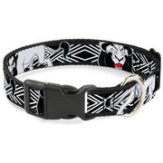 Plastic Clip Collar - Lion King Scar Poses White/Black Plastic Clip Collars Disney