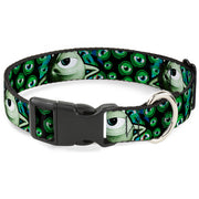 Plastic Clip Collar - Mike Poses/Eyeballs Black/Greens Plastic Clip Collars Disney