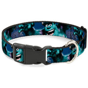 Plastic Clip Collar - Sulley Scare Pose/Dots Blues/White Plastic Clip Collars Disney
