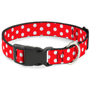 Plastic Clip Collar - Minnie Mouse Polka Dots Red/White Plastic Clip Collars Disney