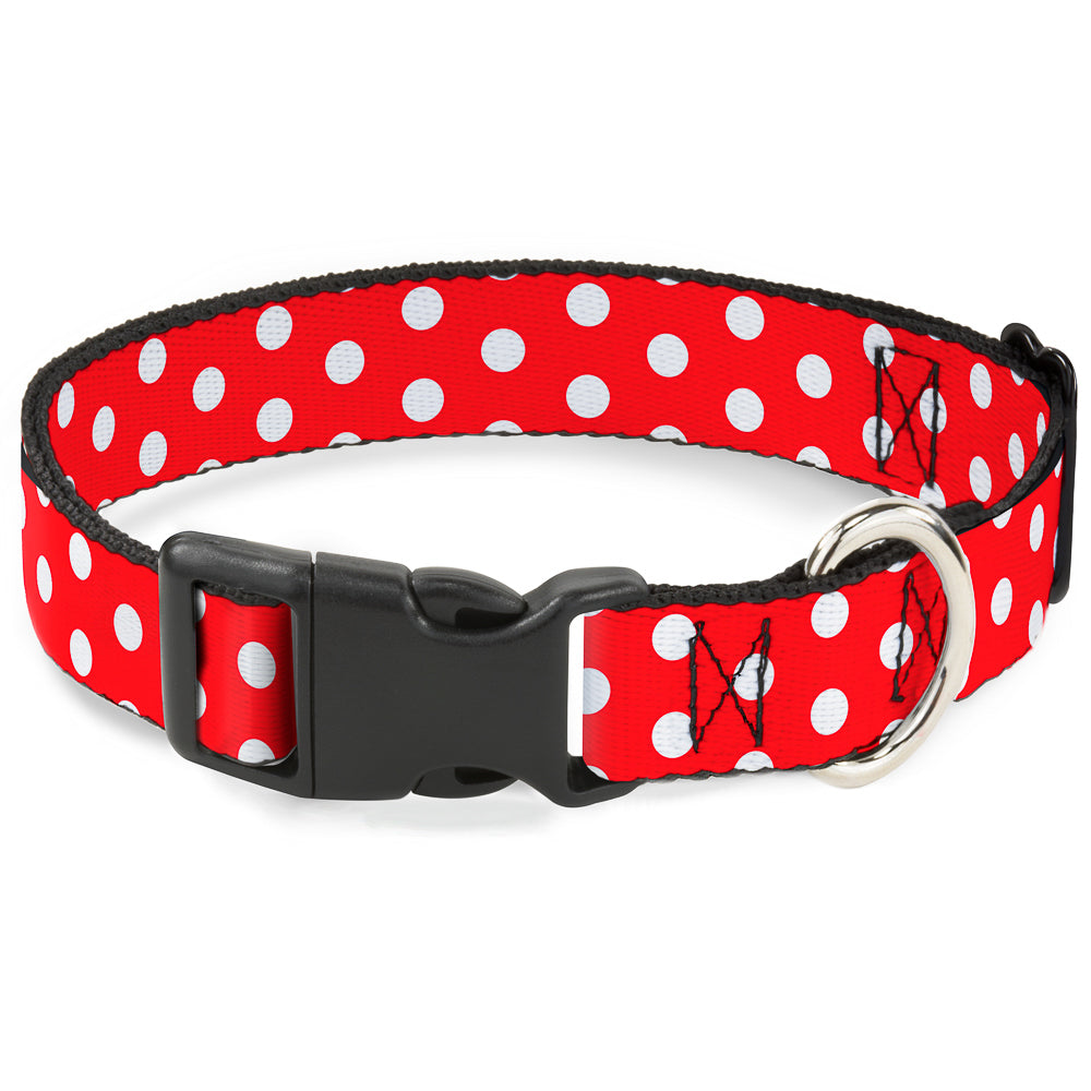 Plastic Clip Collar - Minnie Mouse Polka Dots Red/White Plastic Clip Collars Disney