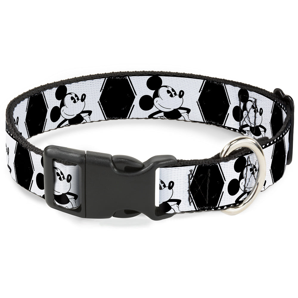 Plastic Clip Collar - Mickey Standing Pose Film Strip White/Black Plastic Clip Collars Disney
