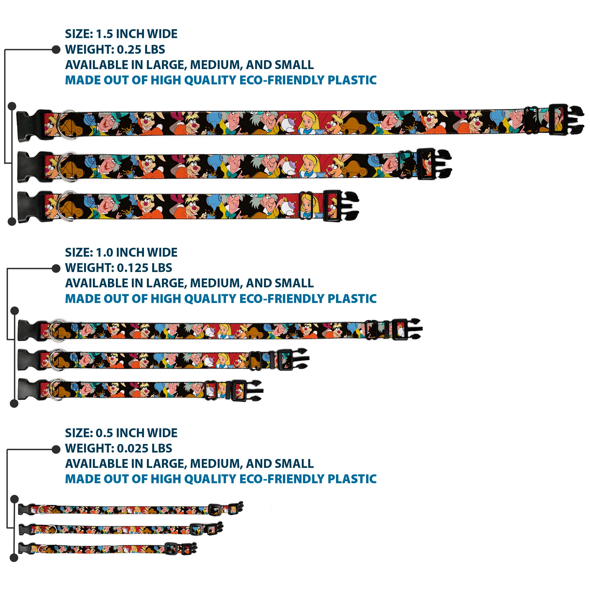 Plastic Clip Collar - Mad Hatter's Tea Party Poses Plastic Clip Collars Disney