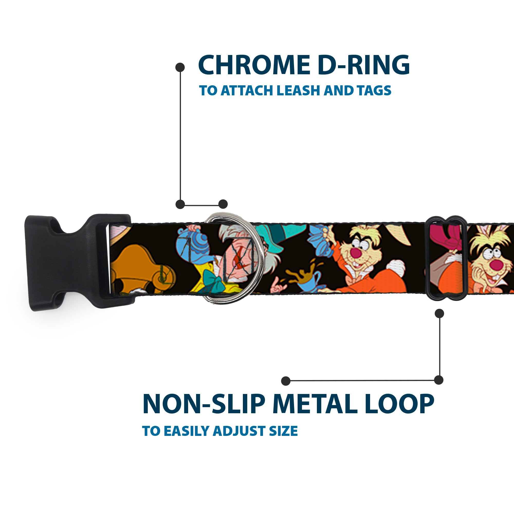 Plastic Clip Collar - Mad Hatter's Tea Party Poses Plastic Clip Collars Disney