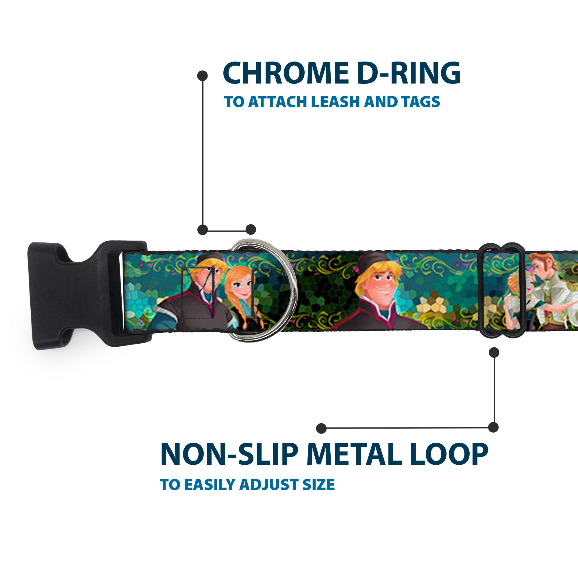 Plastic Clip Collar - Anna & Hans/Anna & Kristoff Poses Plastic Clip Collars Disney