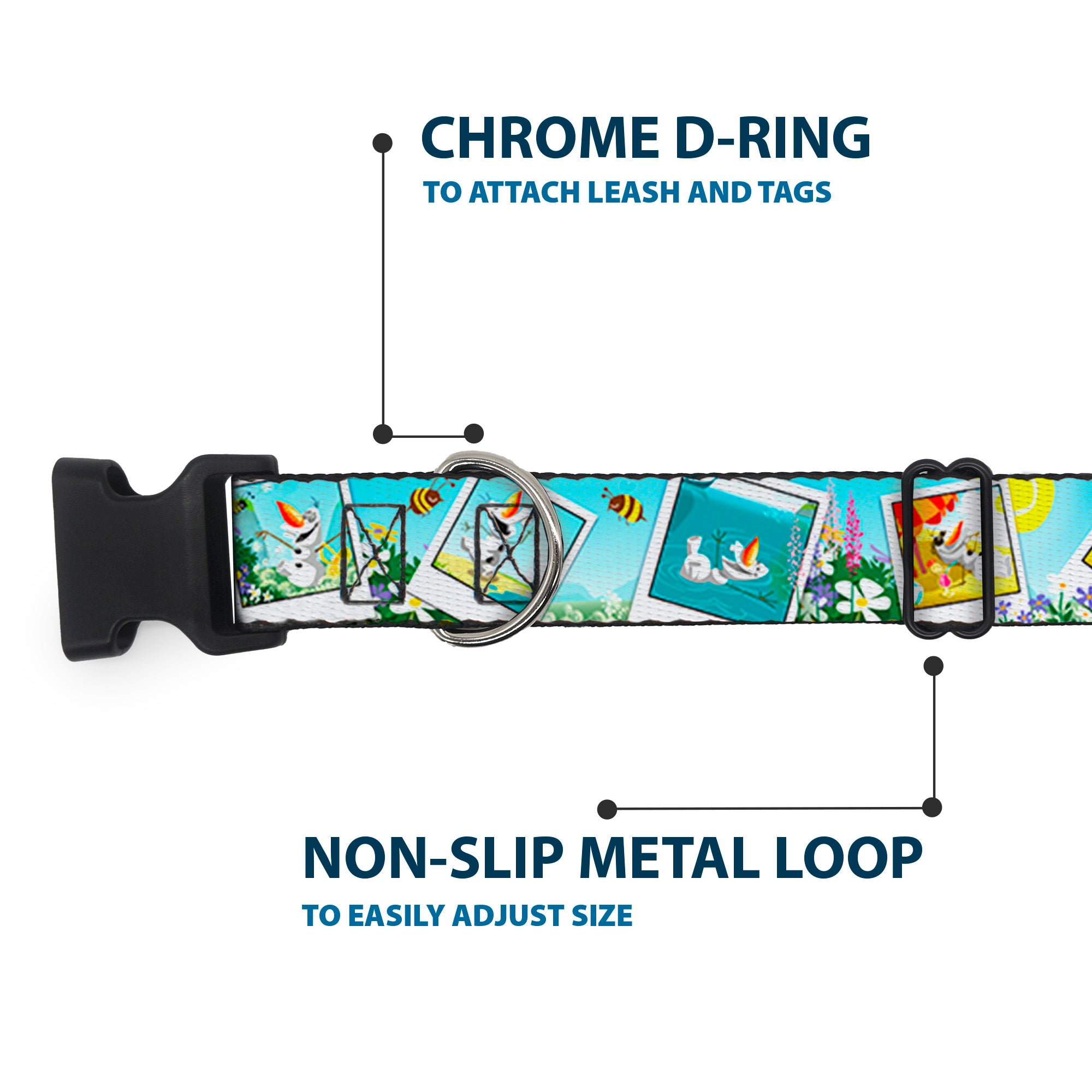 Plastic Clip Collar - Olaf Summertime Snapshots Plastic Clip Collars Disney