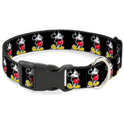 Plastic Clip Collar - Classic Mickey Mouse Pose Black Plastic Clip Collars Disney