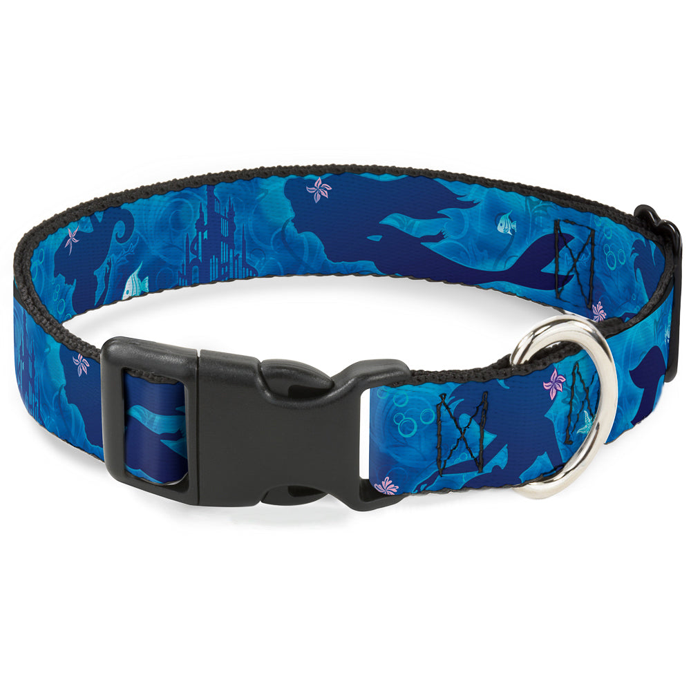 Plastic Clip Collar - Ariel Silhouette Poses/Castle Blues Plastic Clip Collars Disney
