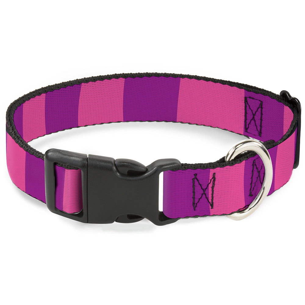 Plastic Clip Collar - Cheshire Cat Stripe Pink/Purple Plastic Clip Collars Disney