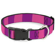 Plastic Clip Collar - Cheshire Cat Stripe Pink/Purple Plastic Clip Collars Disney