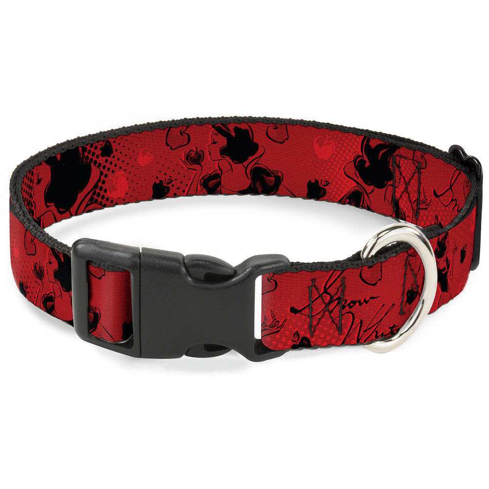 Plastic Clip Collar - SNOW WHITE Poses/Apple Halftone Reds/Black Plastic Clip Collars Disney