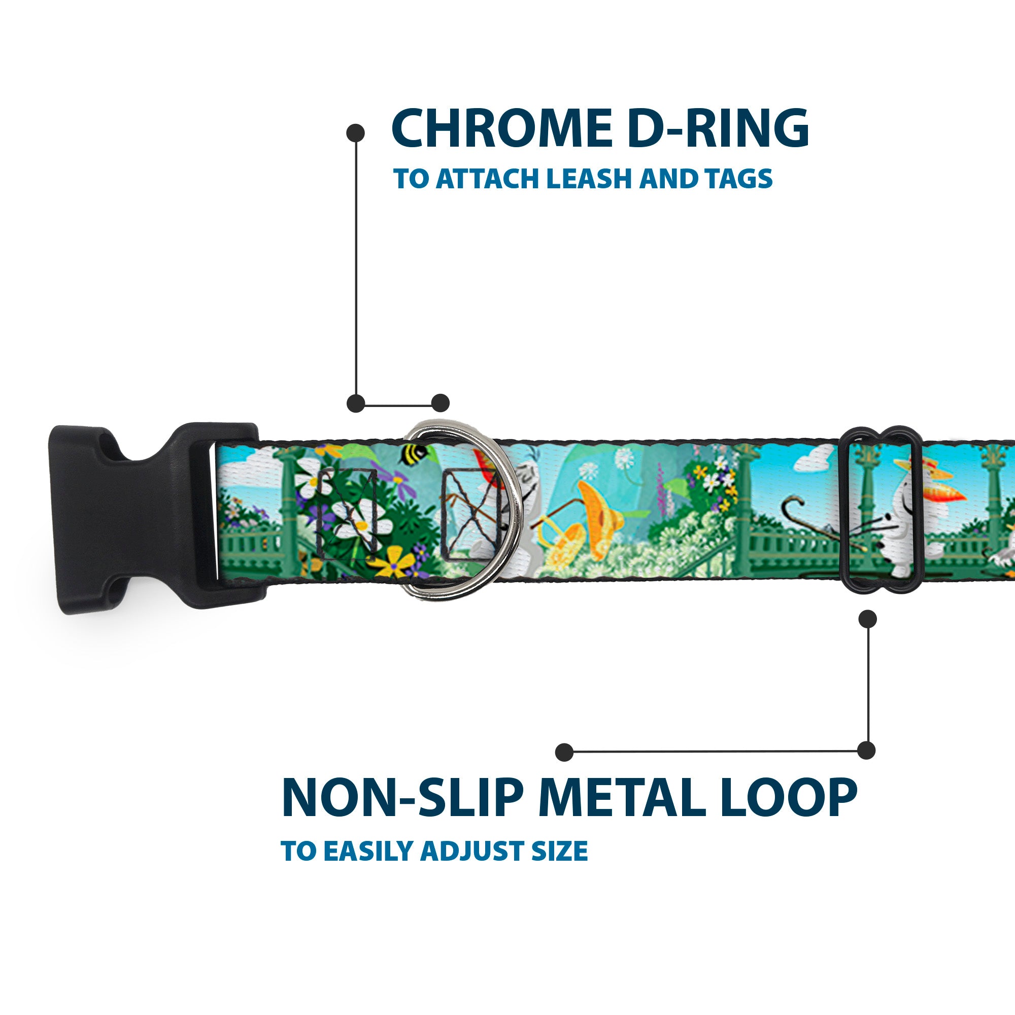 Plastic Clip Collar - Olaf Garden Scenes Plastic Clip Collars Disney