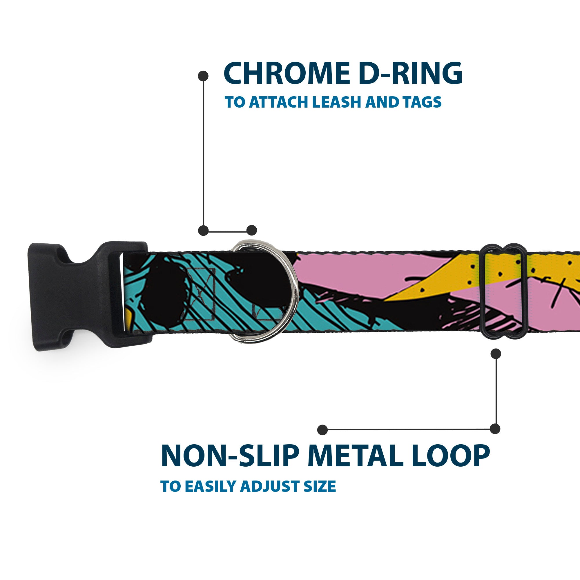 Plastic Clip Collar - Nightmare Before Christmas Sally Dress Patchwork Plastic Clip Collars Disney