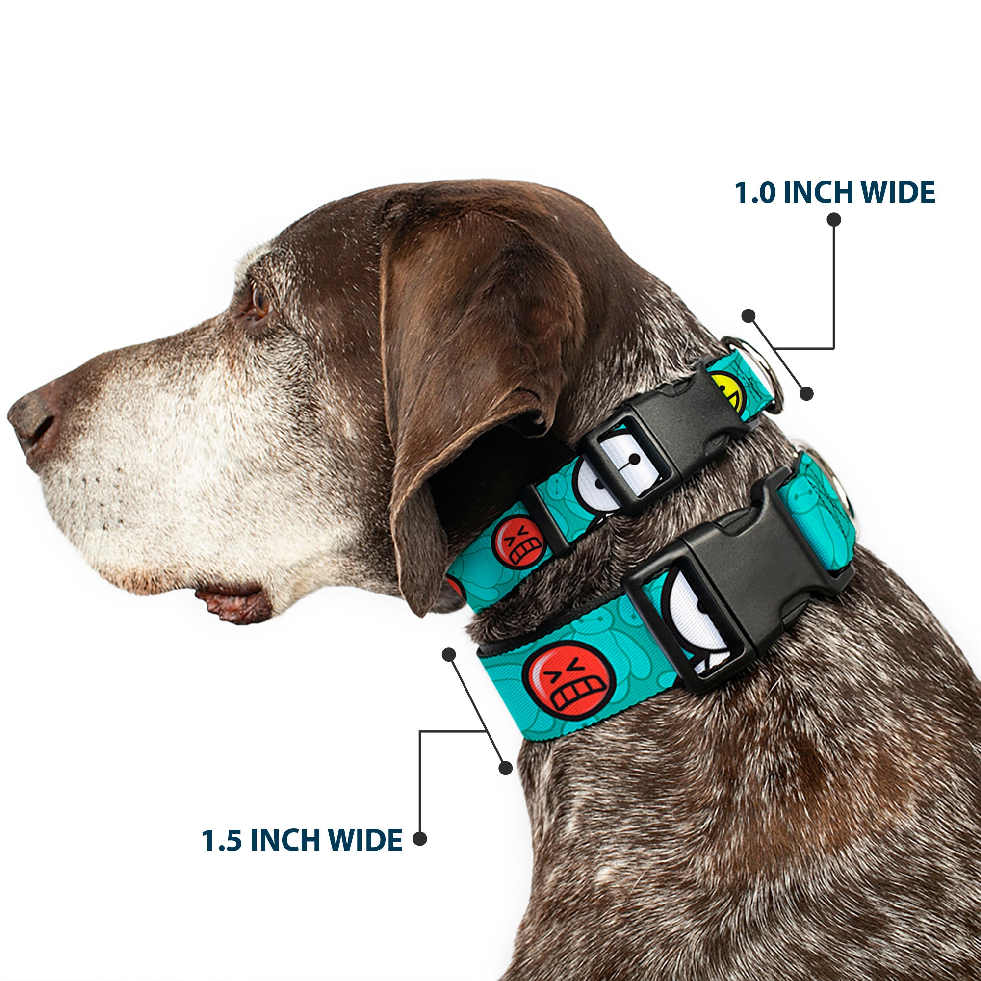 Plastic Clip Collar - Baymax/Mood Expressions/Baymax Scattered Turquoise Plastic Clip Collars Disney